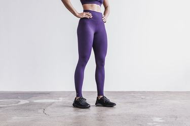 Nobull High-Rise Plush Heather Women's Tights Dark Purple | Australia (IA2015)